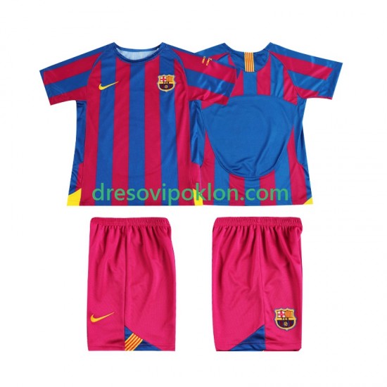 FC Barcelona Champions League 2005 Retro Dres Domaći 2006 Kratkih Rukava ,Dječji Komplet