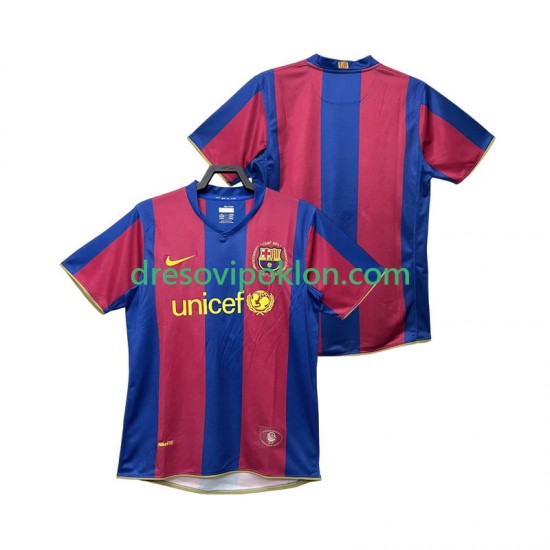 FC Barcelona 2007 Retro Dres Domaći 2008 Kratkih Rukava ,Muški