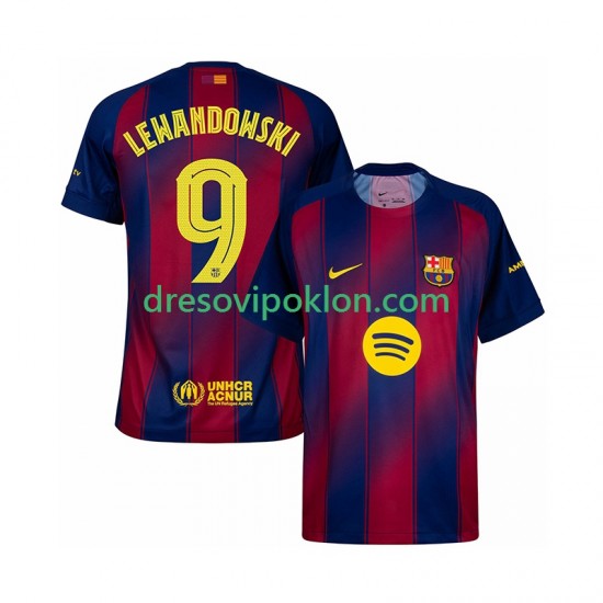 FC Barcelona Robert Lewandowski 9 Champions League Dres Domaći 2025-2026 Kratkih Rukava ,Muški