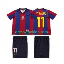 FC Barcelona Ronaldo 11 Retro Dres Domaći 1998 1999 Kratkih Rukava ,Dječji Komplet
