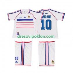 Francuska ZIDANE 10 Retro Dres Gostujući 1998 Kratkih Rukava ,Dječji Komplet