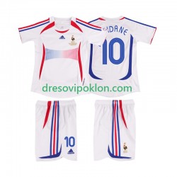 Francuska ZIDANE 10 Retro Dres Gostujući 2006 Kratkih Rukava ,Dječji Komplet