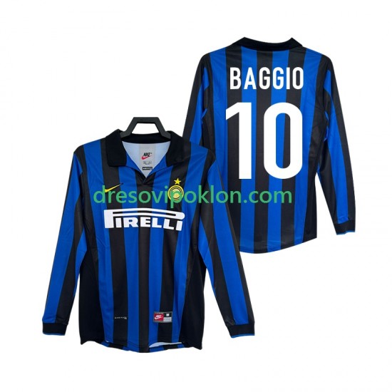 Inter Milan BAGGIO 10 Retro Dres Domaći 1998 1999 Dugim Rukavima ,Muški
