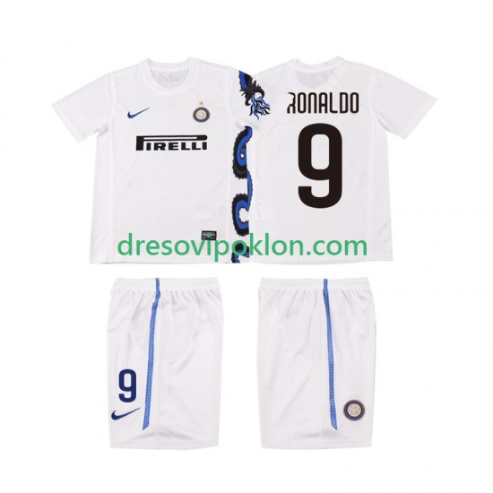 Inter Milan Ronaldo 9 Retro Dres Gostujući 2011 2010 Kratkih Rukava ,Dječji Komplet