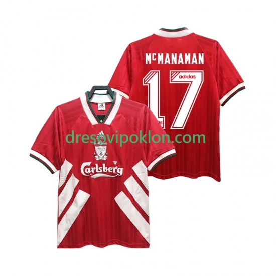 Liverpool MCMANAMAN 17 1993 1995 Retro Dres Domaći Kratkih Rukava ,Muški