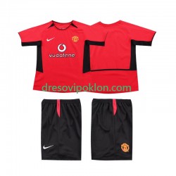 Manchester United Retro Dres Domaći 2004 2002 Kratkih Rukava ,Dječji Komplet