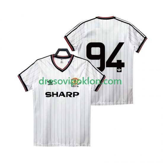 Manchester United 94 1983 1984 Retro Dres Gostujući Kratkih Rukava ,Muški