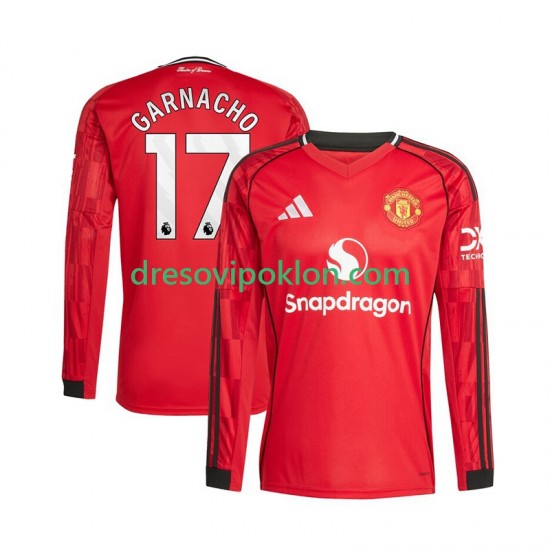 Manchester United Alejandro Garnacho 17 Dres Domaći 2025-2026 Dugim Rukavima ,Muški