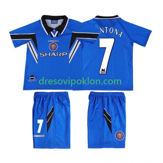 Manchester United CONTONA 7 1996 Retro Dres Treći 1998 Kratkih Rukava ,Dječji Komplet