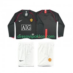 Manchester United 2007 Retro Dres Gostujući 2008 Dugim Rukavima ,Dječji Komplet