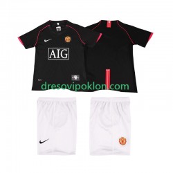 Manchester United 2007 Retro Dres Gostujući 2008 Kratkih Rukava ,Dječji Komplet
