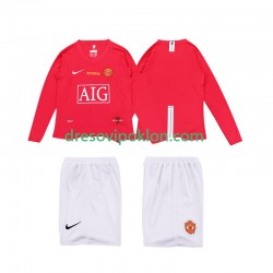 Manchester United Premier League 2009 Retro Dres Domaći 2008 Dugim Rukavima ,Dječji Komplet