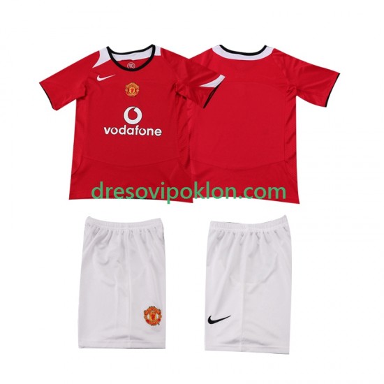 Manchester United 2005 Retro Dres Domaći 2006 Kratkih Rukava ,Dječji Komplet