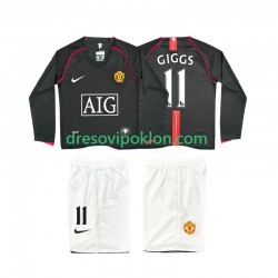 Manchester United GIGGS 11 2007 Retro Dres Gostujući 2008 Dugim Rukavima ,Dječji Komplet