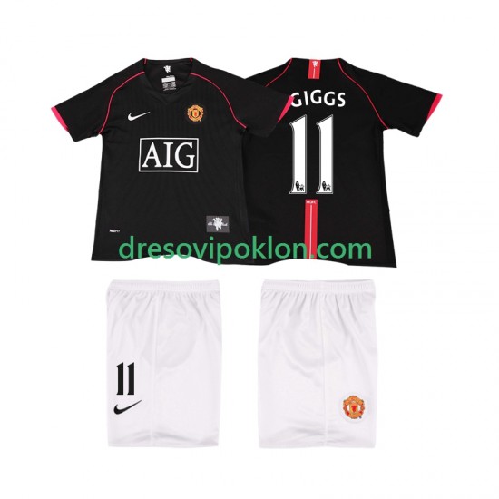 Manchester United GIGGS 11 2007 Retro Dres Gostujući 2008 Kratkih Rukava ,Dječji Komplet