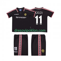 Manchester United GIGGS 11 Retro Dres Gostujući 1998 1999 Kratkih Rukava ,Dječji Komplet