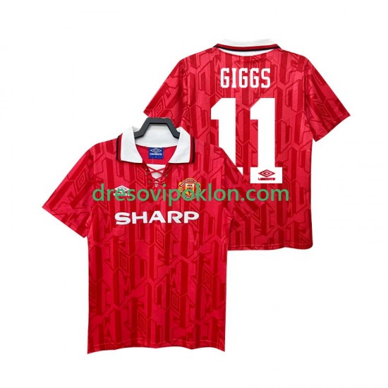 Manchester United GIGGS 11 1992 Retro Dres Domaći 1994 Kratkih Rukava ,Muški