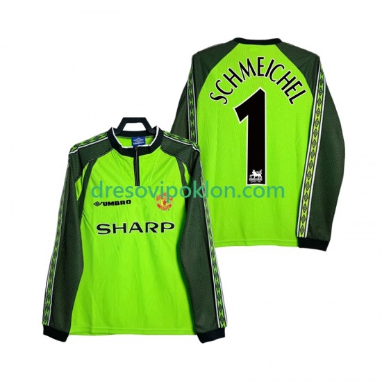 Manchester United Golmanski SCHMEICHEL 1 2000 Retro Dres Domaći 1998 Dugim Rukavima ,Muški