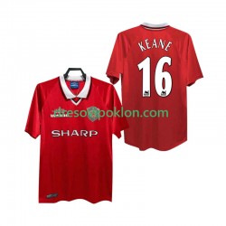 Manchester United Keane 16 2000 Retro Dres Domaći 1999 Kratkih Rukava ,Muški