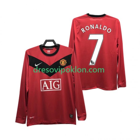 Manchester United RONALDO 7 2009 Retro Dres Domaći 2010 Dugim Rukavima ,Muški