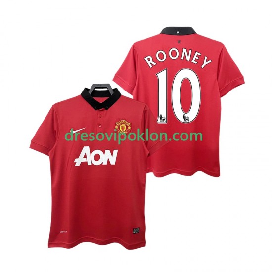 Manchester United ROONEY 10 2013 2014 Retro Dres Domaći Kratkih Rukava ,Muški