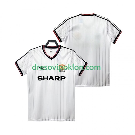 Manchester United 1983 1984 Retro Dres Gostujući Kratkih Rukava ,Muški