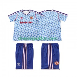 Manchester United 1990 1992 Retro Dres Gostujući Kratkih Rukava ,Dječji Komplet