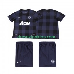 Manchester United 2013 2014 Retro Dres Gostujući Kratkih Rukava ,Dječji Komplet