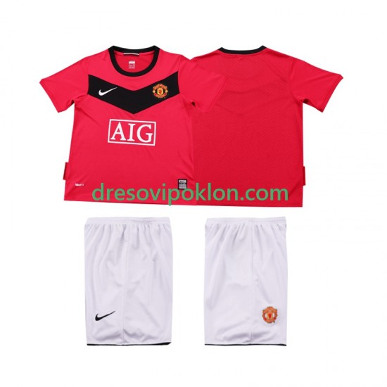Manchester United 2009 Retro Dres Domaći 2010 Kratkih Rukava ,Dječji Komplet