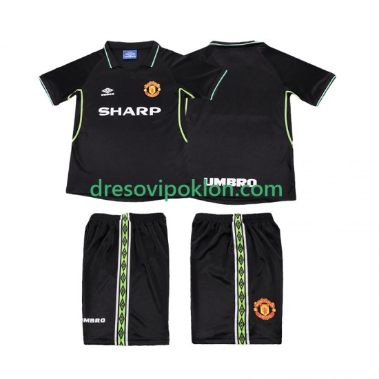 Manchester United Retro Dres Treći 1998 1999 Kratkih Rukava ,Dječji Komplet