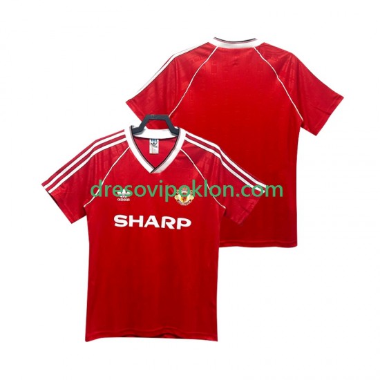 Manchester United 1988 1990 Retro Dres Domaći Kratkih Rukava ,Muški