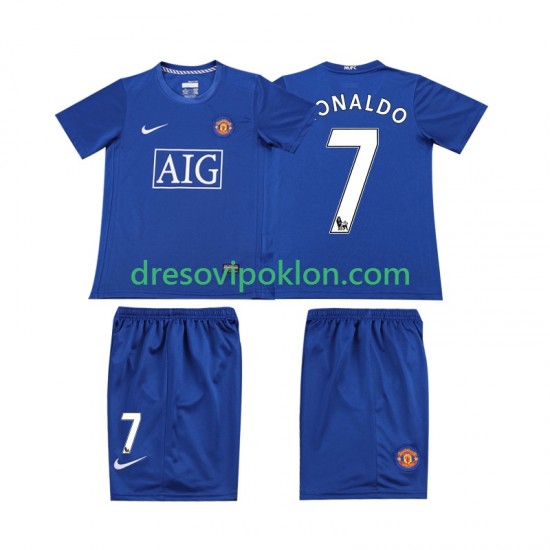 Manchester United Ronaldo 7 2009 Retro Dres Treći 2008 Kratkih Rukava ,Dječji Komplet