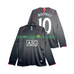 Manchester United Rooney 10 2007 Retro Dres Gostujući 2008 Dugim Rukavima ,Muški
