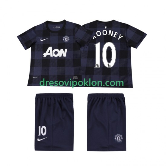 Manchester United Rooney 10 2013 2014 Retro Dres Gostujući Kratkih Rukava ,Dječji Komplet
