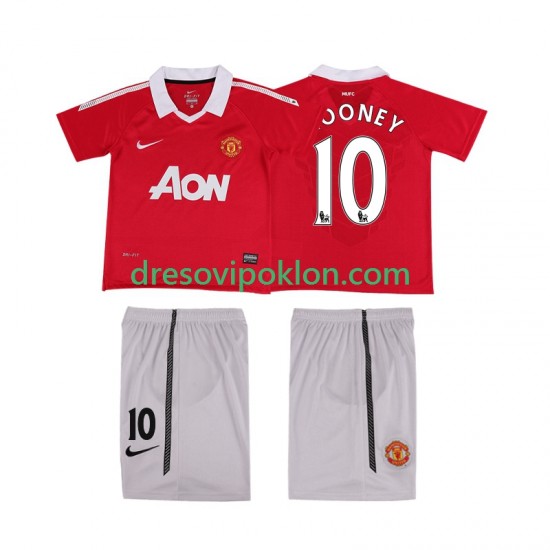 Manchester United Rooney 10 Retro Dres Domaći 2011 2010 Kratkih Rukava ,Dječji Komplet