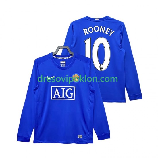 Manchester United Rooney 10 2009 Retro Dres Treći 2008 Dugim Rukavima ,Muški