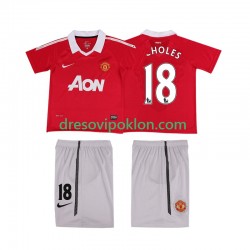 Manchester United SCHOLES 18 Retro Dres Domaći 2011 2010 Kratkih Rukava ,Dječji Komplet