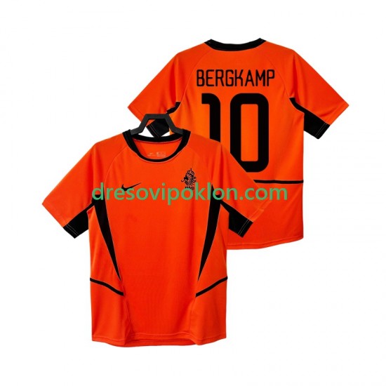 Nizozemska BERGKAMP 10 Retro Dres Domaći 2002 Kratkih Rukava ,Muški