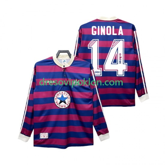 Newcastle United GINOLA 14 1995 1997 Retro Dres Gostujući Dugim Rukavima ,Muški