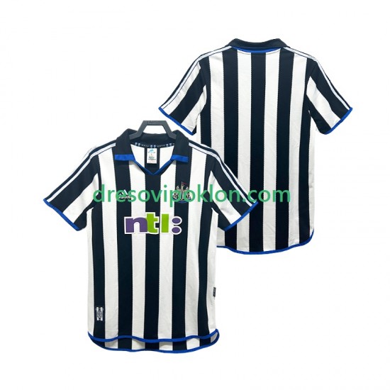 Newcastle United 2000 2001 Retro Dres Domaći Kratkih Rukava ,Muški