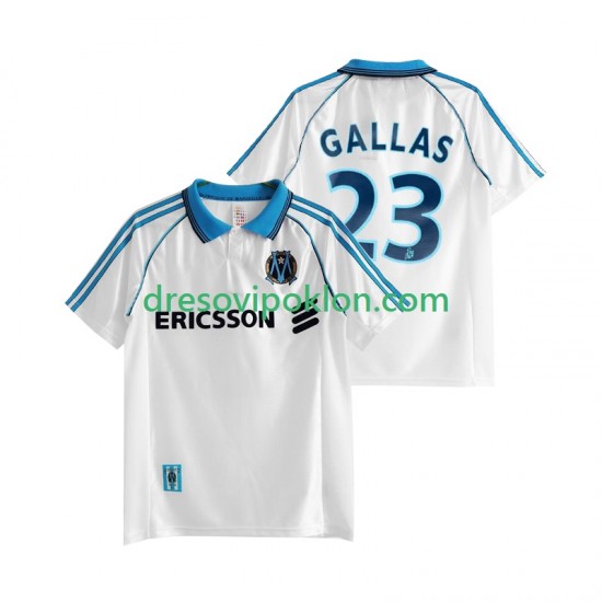 Olympique de Marseille Gallas 23 Retro Dres Domaći 1998 1999 Kratkih Rukava ,Muški