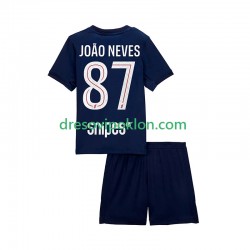 Paris Saint-Germain Joao Neves 87 Dres Domaći 2025-2026 Kratkih Rukava ,Dječji Komplet