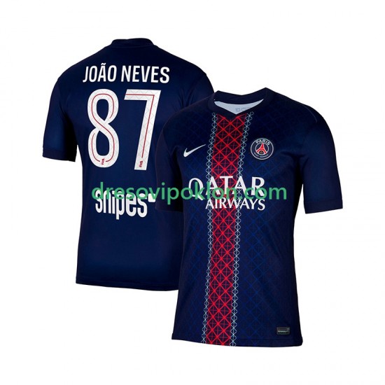 Paris Saint-Germain Joao Neves 87 Dres Domaći 2025-2026 Kratkih Rukava ,Muški