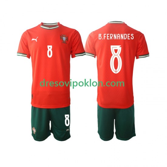 Portugal Bruno Fernandes 8 Dres Domaći 2025-2026 Kratkih Rukava ,Dječji Komplet