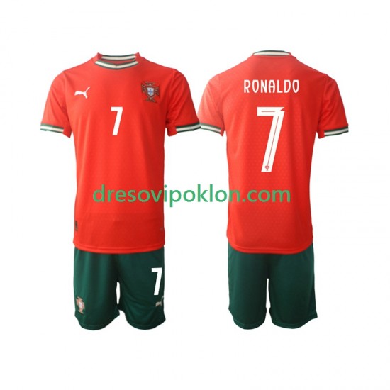 Portugal Cristiano Ronaldo 7 Dres Domaći 2025 Kratkih Rukava ,Dječji Komplet