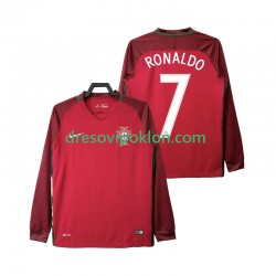 Portugal Cristiano Ronaldo 7 2016 Retro Dres Domaći Dugim Rukavima ,Muški