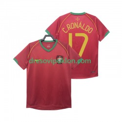 Portugal Crstiano Ronaldo 17 Retro Dres Domaći 2006 Kratkih Rukava ,Muški
