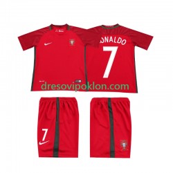 Portugal RONALDO 7 2016 Retro Dres Domaći Kratkih Rukava ,Dječji Komplet
