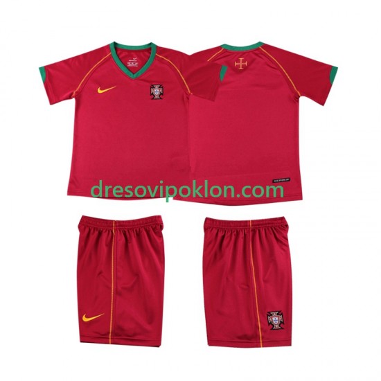 Portugal Retro Dres Domaći 2006 Kratkih Rukava ,Dječji Komplet
