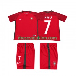 Portugal FIGO 7 2016 Retro Dres Domaći Kratkih Rukava ,Dječji Komplet